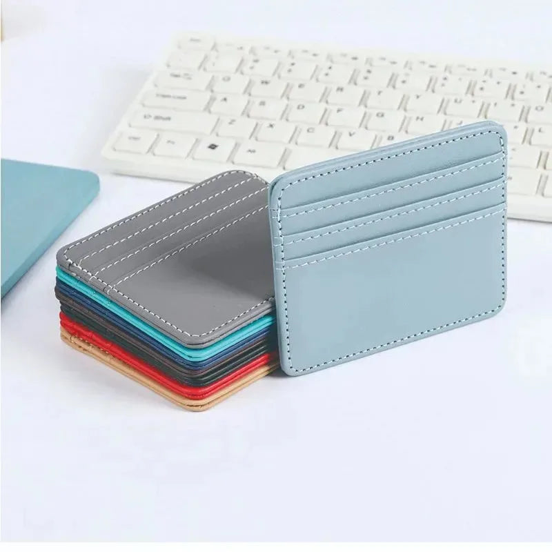 Fashionable men's and women's ultra-thin PU ID card bag credit card holder mini credit card holder