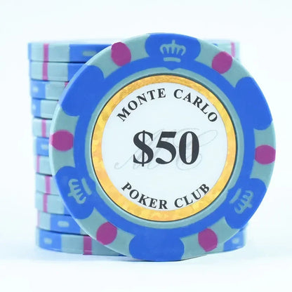 Monte Dollar Carlo Coins 10pcs Golden Clay Poker Chips Casino Coins 14gram Clay Coin Poker Chips Entertainment