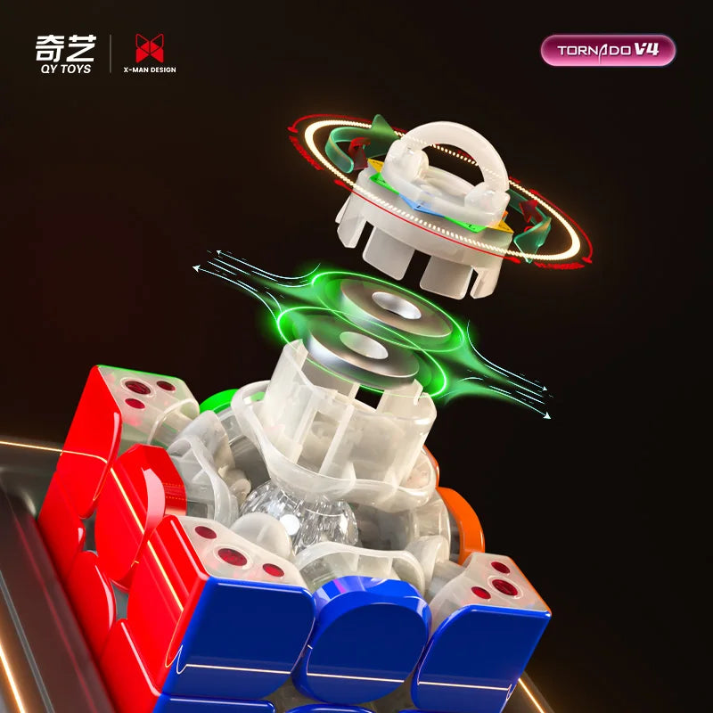 [Picube] QiYi XMD Tornado V4 3x3 Flagship Version Magnetic Magic Speed Cube QiYi XMD Tornado V4M Pioneer Version Puzzle Toys
