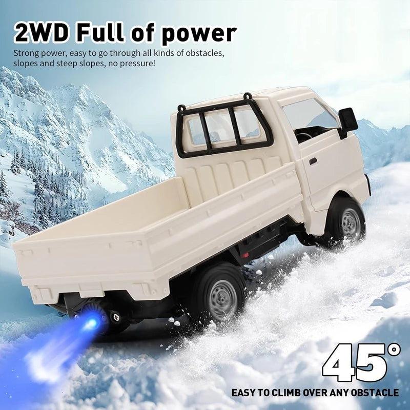 Neues ferngesteuertes Auto KF21 1:16, 2,4 GHz, simuliert Drift- und Kletter-Trucks mit Sprühnebel und LED-Leuchten, Spielzeug für Kinder und Jungen, Geschenk 