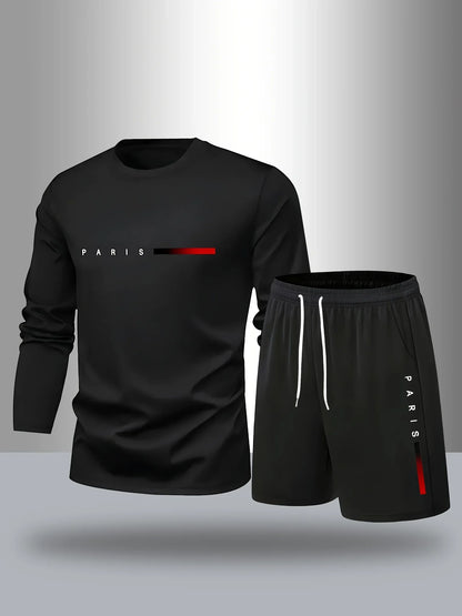 Men Sets 2025 Summer Men Clothing Casual Tshirt  +Short Two-piece Oversize Men's Short Sleeve Breathable Sports Suit 2-piece Set