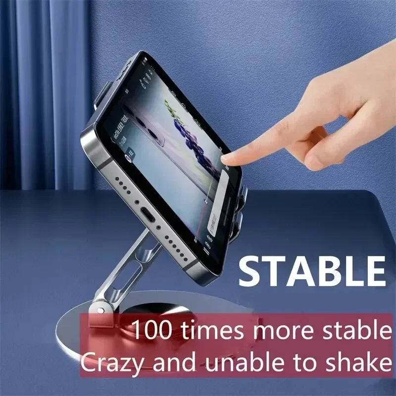720 Rotate Aluminum Alloy Tablet Holders for iPad Adjustable Folding Lazy Desktop Live Portable Mobile Phone Stands Mount