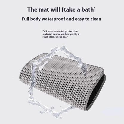 Large Cat Litter Mat Waterproof Double Layer Non Slip Litter Box Tray Pad Washable Durable Pet Toilet Training Mat