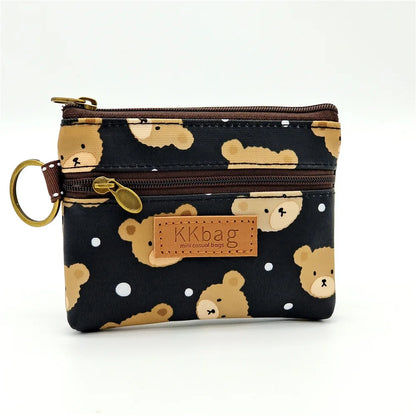 Cute Animals Wallet Zipper Purse Cartoon Small Coin Purse Lightweight Storage Bag Money Bag Key Card Holder For Student Women
