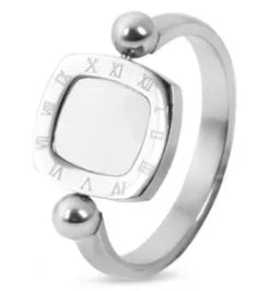 Shiny Crystal High End Non Tarnish Fashion Geometric Open Gold Plated Stainless Steel Rings for Women Wedding Ring Jewelry Gifts