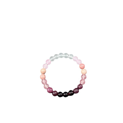 Pink Amethyst Bracelet Cubic Self Love Braclet Couple Love Gifts Beautiful Jewelry Real Natural Stone Beaded Bangles Handmade