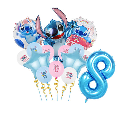 Disney Stitch Birthday Party Balloons Lilo & Stitch Balloon Sets Baby Shower for Kids Birthday Party Decorations Supplies Gifts