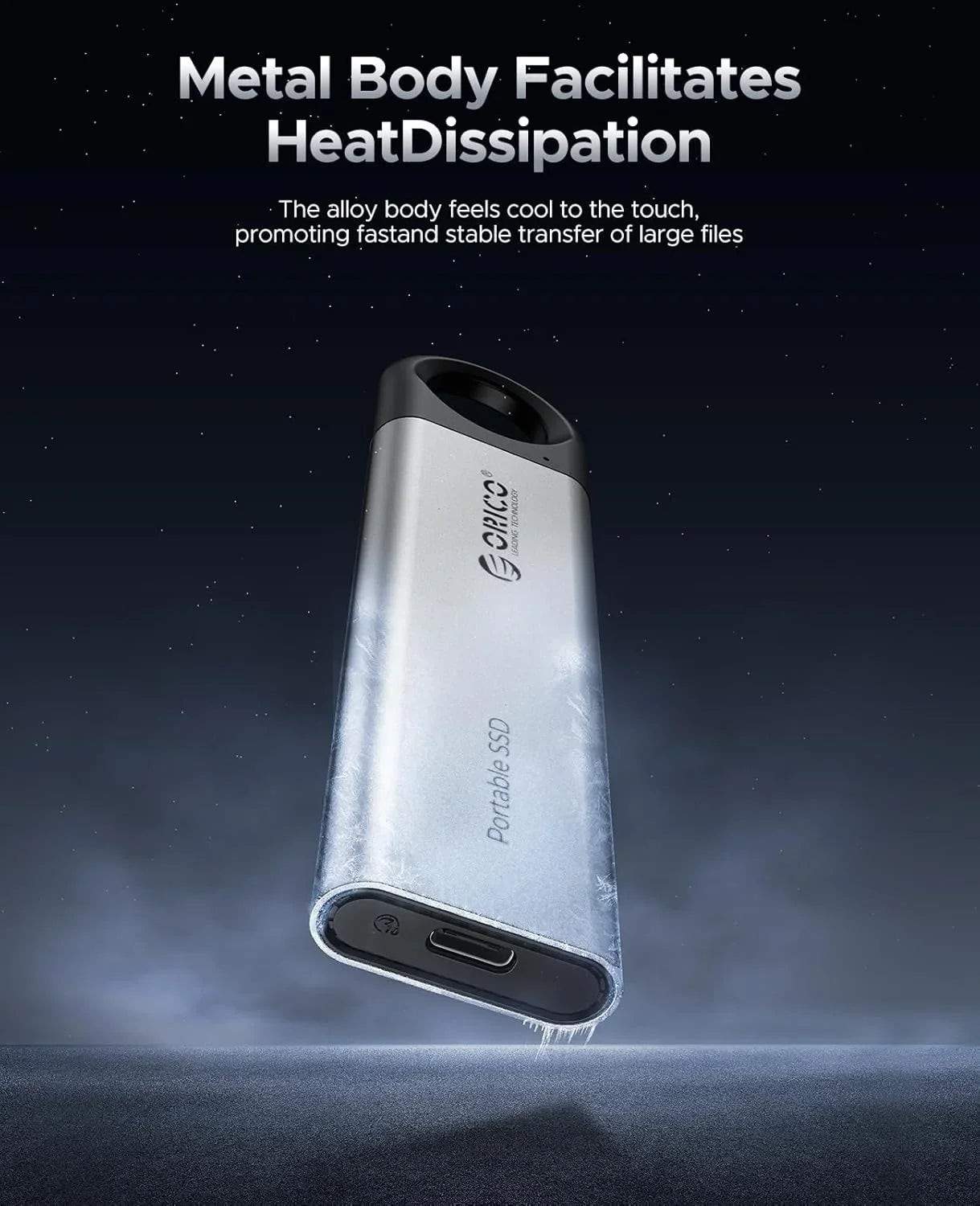 ORICO 1TB External SSD Up to 1050MB/S Hanging Hole Design Portable Solid State Drive Storage PSSD for Tablets Laptops C10