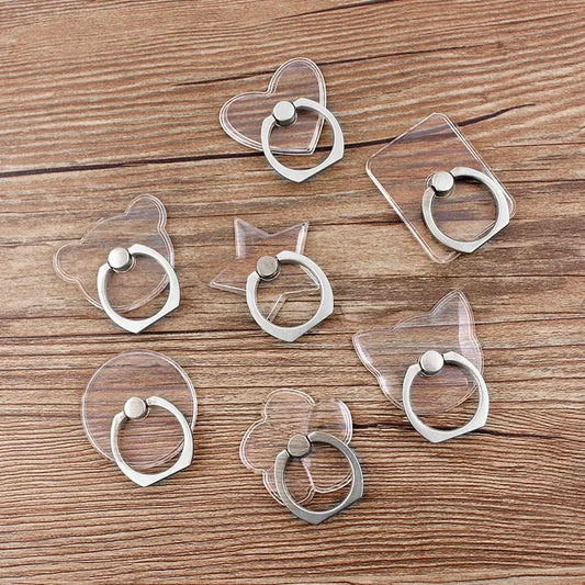 Universal Stent Mobile Phone Holder Stand Finger Ring Magnetic For Cute Cell Smart Phone Transparent Holder for iPhone Samsung