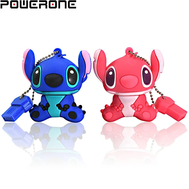 POWERONE Mini U Disk 64GB 32GB 16GB 8GB Flash Drives Cartoon USB 2.0 Flash Memory Stick Pen Drive External Storage U Disk Gift