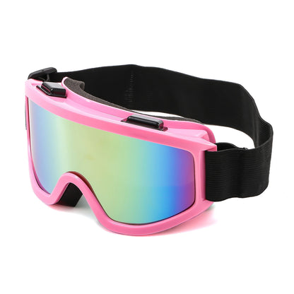 Large Frame Ski Goggles with Colorful Lens Anti-Collision Anti-Glare Lens Outdoor Sport Snow Snowboard for Snowboarding Skiing