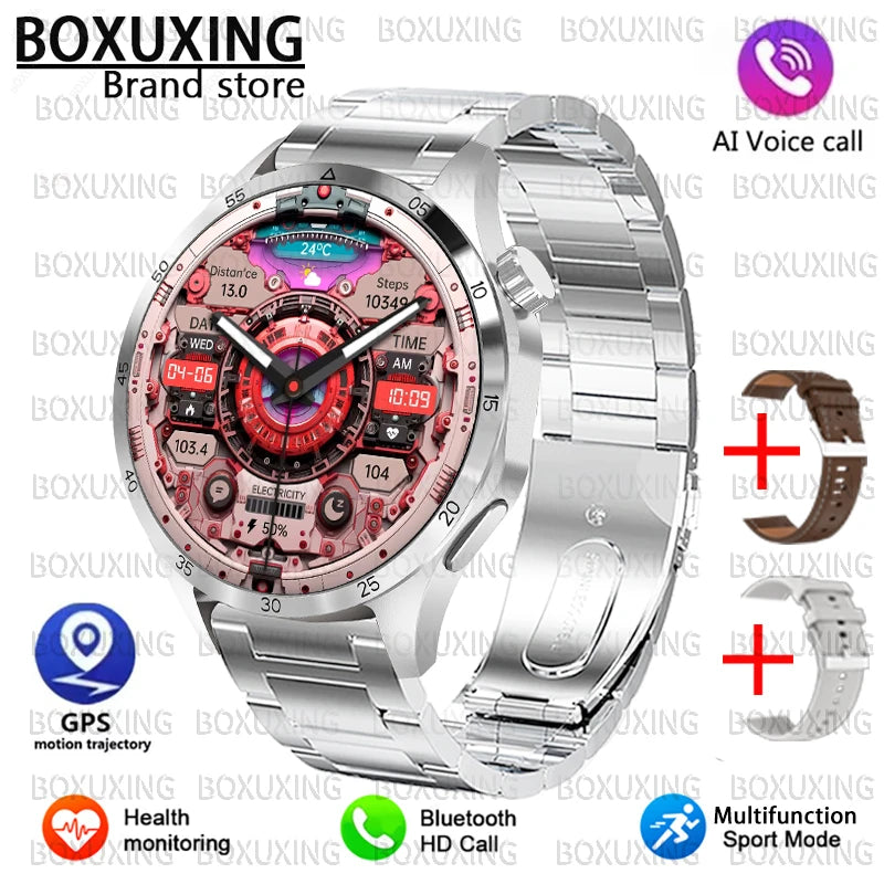 2025 New For Huawei GT5 Pro Smart Watch Men HD AMOLED Screen GPS Motion trajectory Heart Rate Bluetooth Call 1.52" SmartWatch
