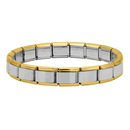 Hapiship 2024 Women's Jewelry 9mm Width Itanlian Elastic Star Heart Butterfly Charm Bracelet Fashion Stainless Steel Bangle ST-