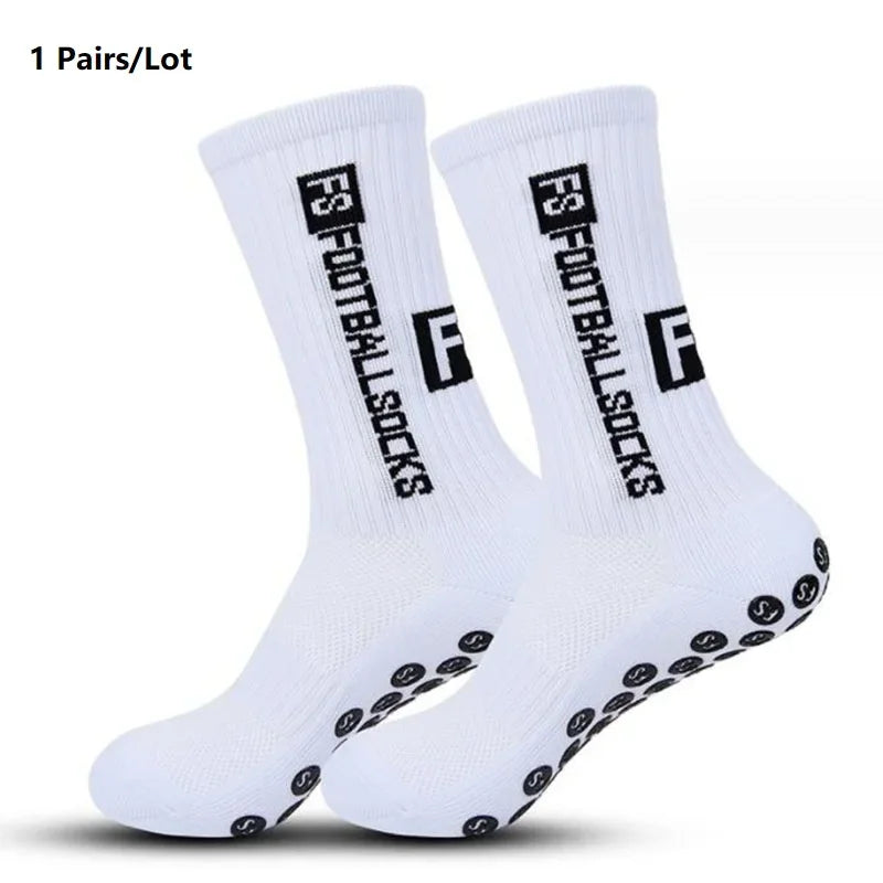 Professional Anti-slip Football Socks Men Women Non-slip Soccer Basketball Tennis Sport Socks Grip Cycling Riding Socks 1 Pair