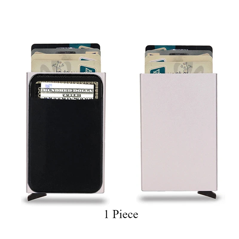 ID Bank Credit Card Holder Men's Wallet Anti Rfid Blocking Protected Magic Business Anti-theft Slim Thin Men Money CardHolder