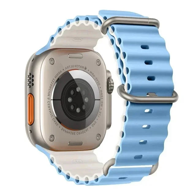 Ocean strap For Apple Watch Ultra 2 Band 49mm 10 9 8 7 45mm 41mm Silicone Bracelet Wristband iWatch 6 5 4 3 SE 44mm 40 42mm band