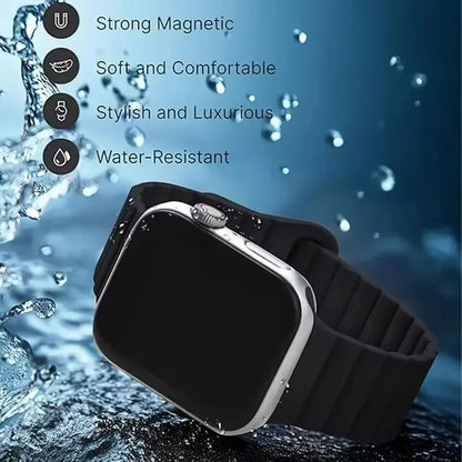 Magnetic Strap For Apple Watch Bands 46mm 42mm 49mm 45mm 44mm 41mm Silicone Sport Bracelet iWatch Series ultra 10 9 8 7 6 5 SE