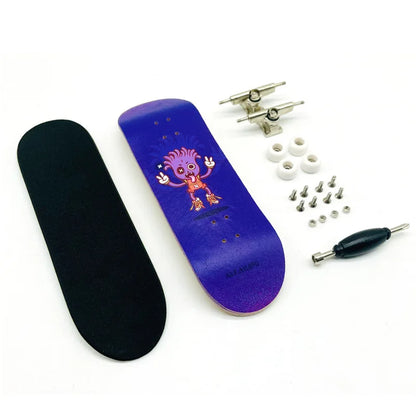Creative Mini Finger Skateboard Fingerboard Colourful Skatepark Maple Double Rocker Sport Bearings and Palm Slide Board