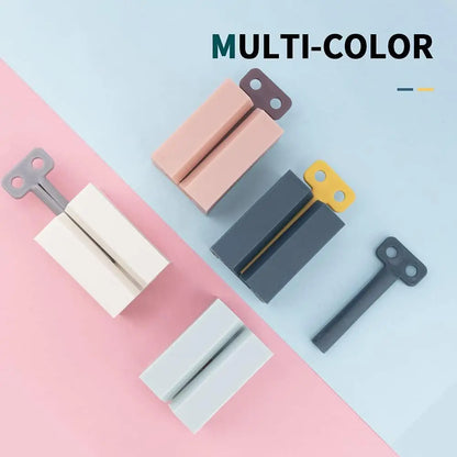 Toothpaste squeezer, roller tube toothpaste squeezer with frosted handle, toothpaste holder, vertical bathroom organizer