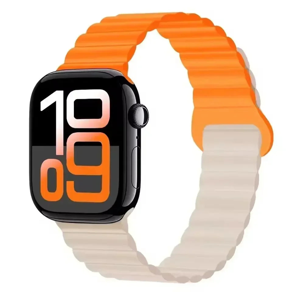 Magnetic Strap For Apple Watch Bands 46mm 42mm 49mm 45mm 44mm 41mm Silicone Sport Bracelet iWatch Series ultra 10 9 8 7 6 5 SE