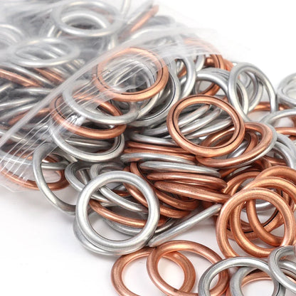 Oil Drain Plug Gasket Aluminum/Copper Crush Washer N0138157 for VW Audi Passat B5/B6 Golf 7/6 Tiguan A3 A4 Q5 Q7 Leak-Proof Seal