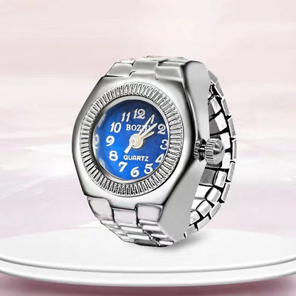 Ring Watch New Hot Selling Creative Alloy Shell Finger Circular Dial Couple Men And Women