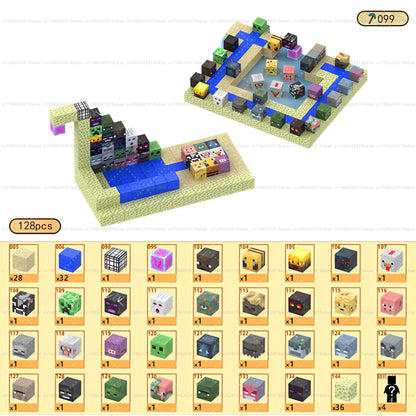 Magnetic Building Blocks Mine World Magnet Cube Set for Boy Girl Kid Age 3+ DIY Model Children Stem STEM Sensory Toy Gift