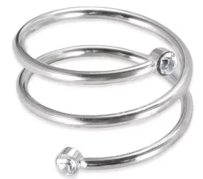 Shiny Crystal High End Non Tarnish Fashion Geometric Open Gold Plated Stainless Steel Rings for Women Wedding Ring Jewelry Gifts