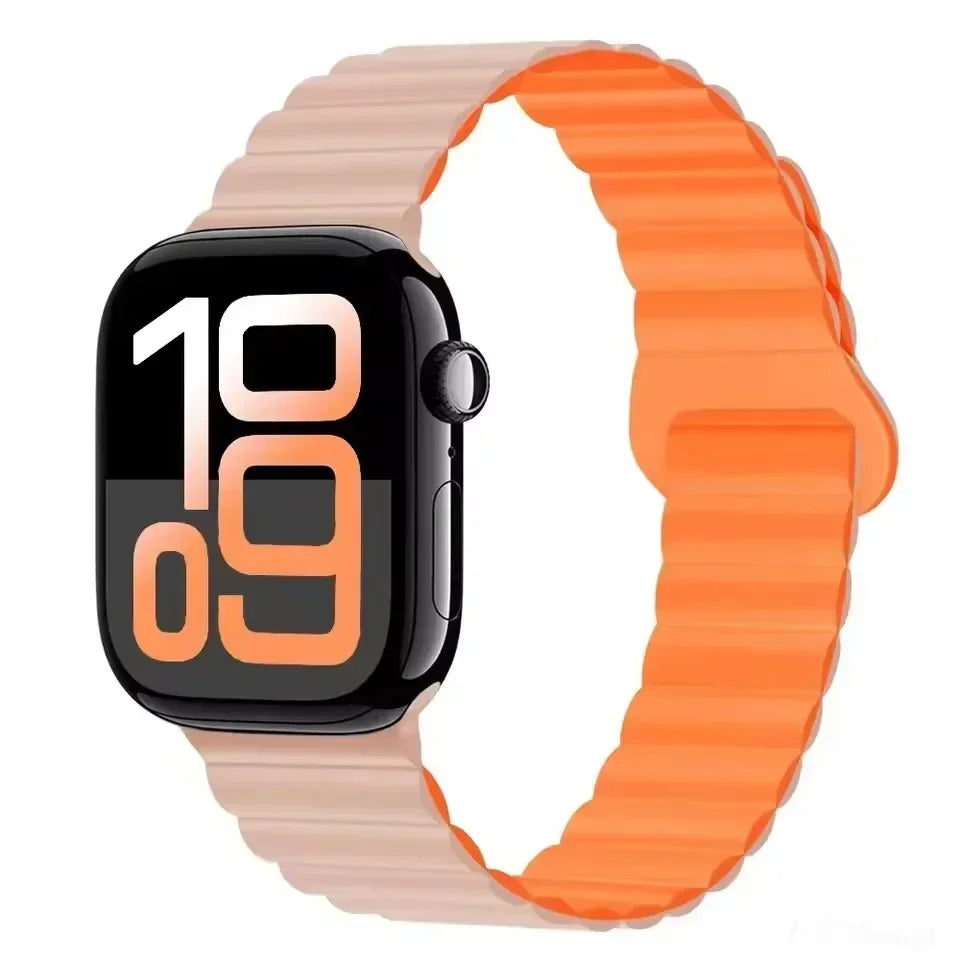 Magnetic Strap For Apple Watch Bands 46mm 42mm 49mm 45mm 44mm 41mm Silicone Sport Bracelet iWatch Series ultra 10 9 8 7 6 5 SE