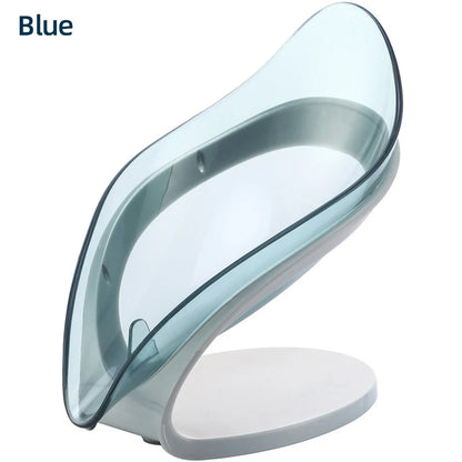 Multifunctional Drainage Soap Dish with Detachable Base, ABS + PS + Silicone, Grey/Blue, for Bathroom & Kitchen