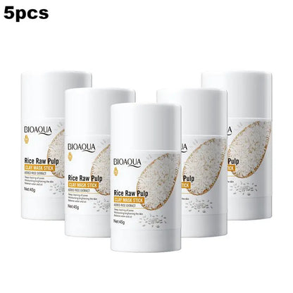 1/3/5pcs White Rice Raw Pulp Mud Mask Moisturizing Blackhead Removal Clean Face Shrink Pores Mask Face Skin Care Products