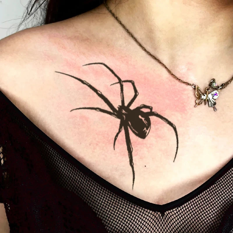 Spider Waterproof Temporary Tattoo Stickers, Long-lasting Waterproof for One to Two Weeks, For Arm, Leg.