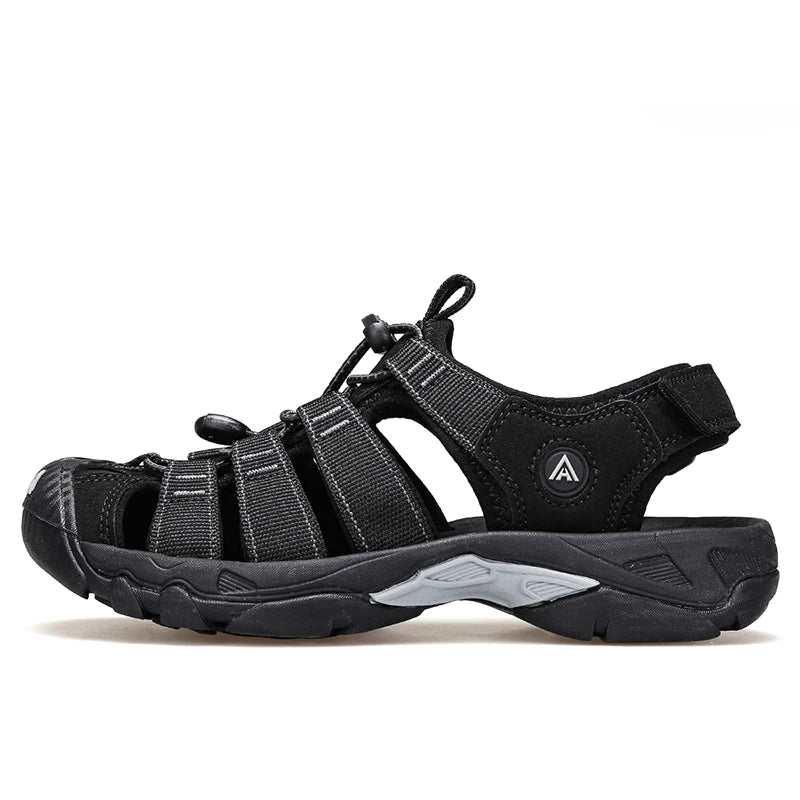 HUMTTO Summer Outdoor Sandals for Men Breathable Hiking Shoes Water Beach Mens Sandals Camping Climbing Aqua Sneaker HT-710445A