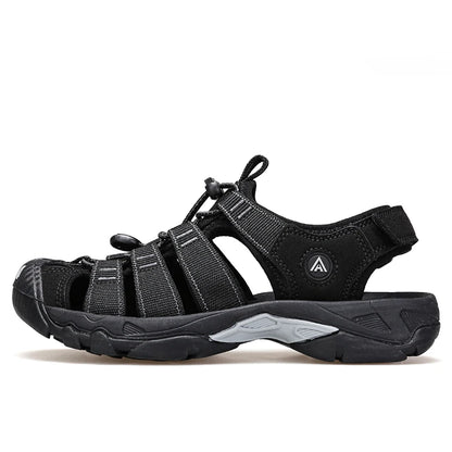 HUMTTO Summer Outdoor Sandals for Men Breathable Hiking Shoes Water Beach Mens Sandals Camping Climbing Aqua Sneaker HT-710445A