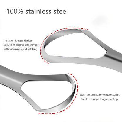 Clean Tongue Scraper Stainless Steel Tongue Remover Tongue Coating Halitosis Oral Care Scraping Brush Tongue Oral Cleaner Tools