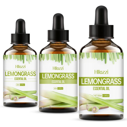 Lemongrass essential oil for hair and skin care, massage, diffuser humidifier, moisturizing massage oil for all skin types