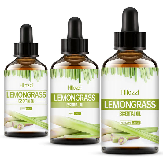 Lemongrass essential oil for hair and skin care, massage, diffuser humidifier, moisturizing massage oil for all skin types