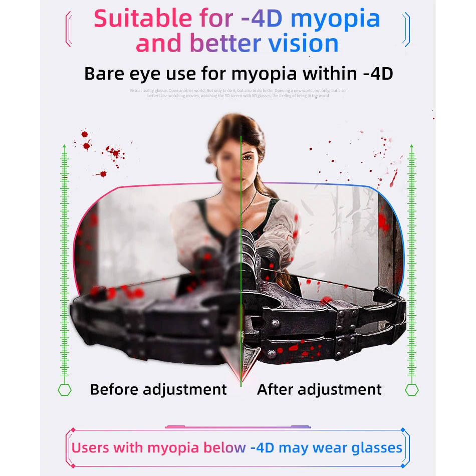 VR Glasses 3D Virtual Reality Headset Helmet For Phone Lenses Goggles Devices Viar Smart Smartphones Cell Game Viewer Mobile Set