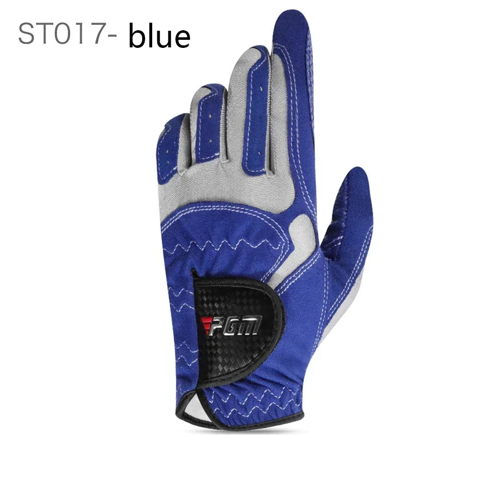 PGM Golf Gloves,Men's Left/Right Hand Anti-slip Particles Wear-resistant Gloves,Microfiber Cloth Golf Gloves ST017