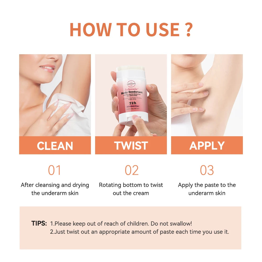 Long-term Fresh Fragrance Whole Body Deodorant Body Balm Deodorant For Men &Women To Remove Body Odor, 72 Hours Of Odor Control