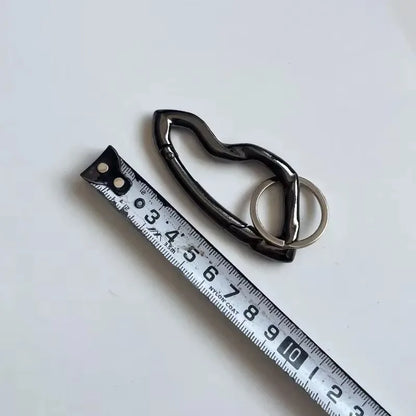 New Star Essential Icon Carabiner Keychain Blackout Women Men High Quality Oval Solid Belt Buckle Unisex Couple Sliver Key Ring