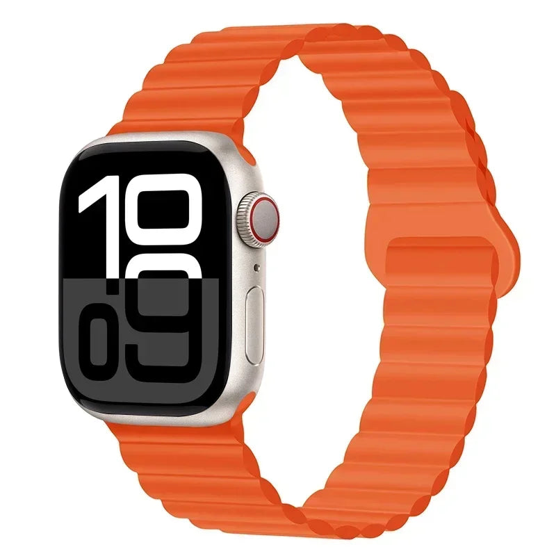 Magnetic Strap For Apple Watch Bands 46mm 42mm 49mm 45mm 44mm 41mm Silicone Sport Bracelet iWatch Series ultra 10 9 8 7 6 5 SE