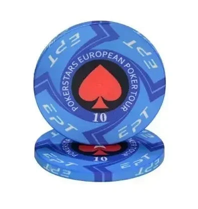10 Pcs Portable Convenient Professional Sports Ceramic Chips Chess Poker Match Club Special Entertainment Equipment