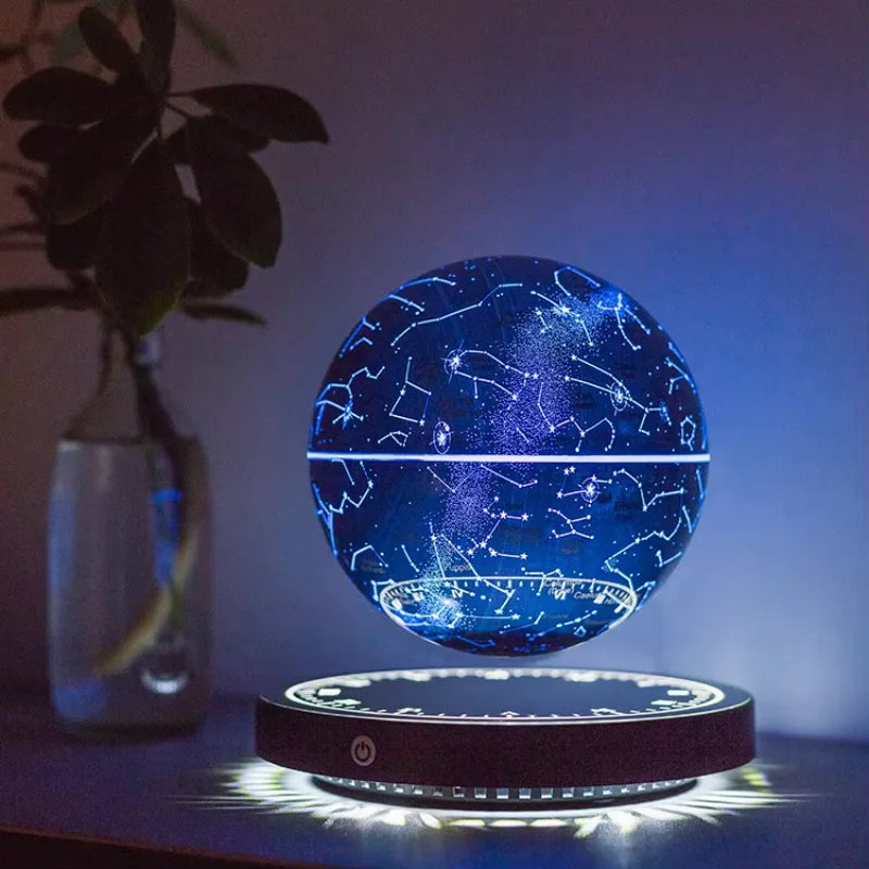 Levitating Lamp Magnetic Levitation Globe LED Earth Floating Lamp Rotating Globe Zodiac Bedside Lights Novelty Christmas Gifts