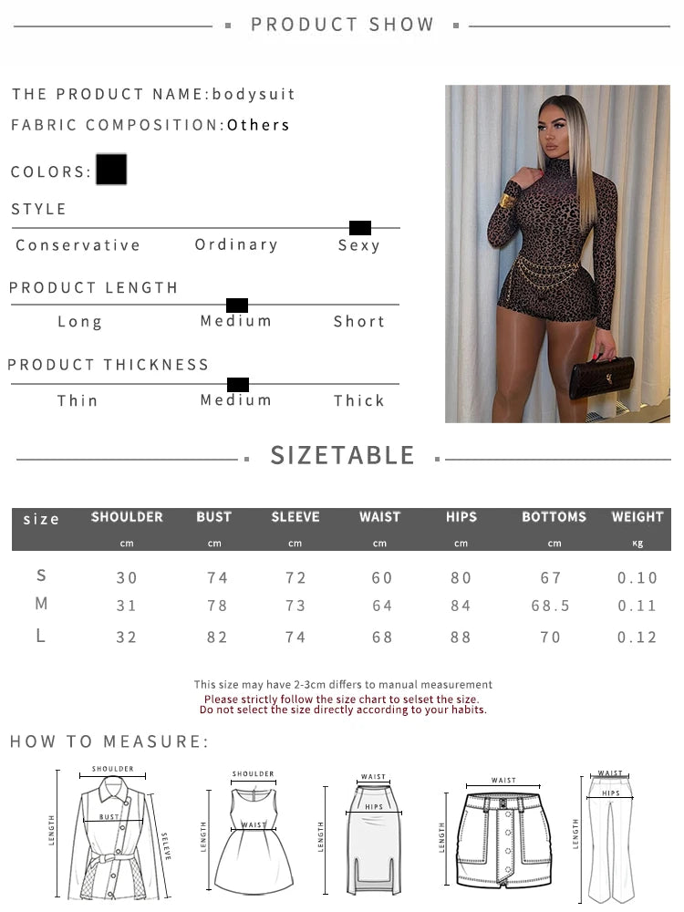 Sisterlinda Spring Release Junior Fashion Sexy High Street Jumpsuits K25Q73871 Girl Leopard Close-Fitting High-Necked Rompers