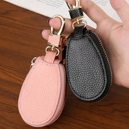 1PCS Leather Zipper Key Wallet Keychain Multifunctional Mini Purse Key Holder Case