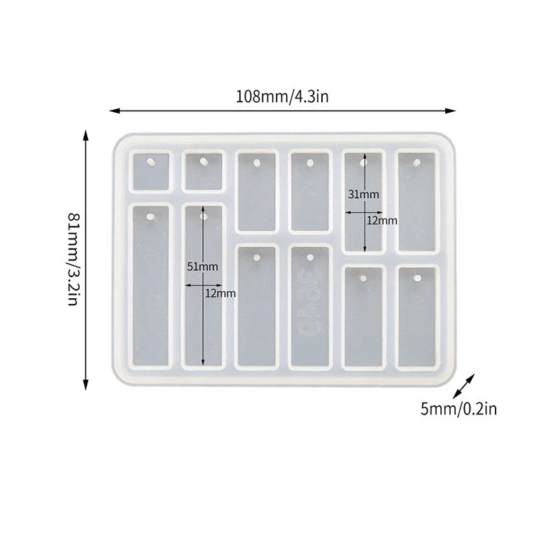 Geometric Earring Pendant Silicone Mold Round Epoxy Resin Mould For DIY Ornaments Keychain Necklace Charms Epoxy Resin Crafts