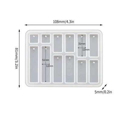Geometric Earring Pendant Silicone Mold Round Epoxy Resin Mould For DIY Ornaments Keychain Necklace Charms Epoxy Resin Crafts