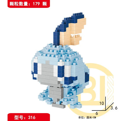 DIY Pokemon Blöcke Kleine Cartoon Mini Baustein Pikachu Charizard Eevee Mewtwo Anime Montieren Action Modell Puppen Spielzeug 