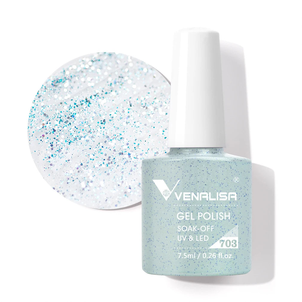 Venalisa HEMA TPO FREE Nail Gel Polish Glitter Gorgeous Full Coverage Soak Off UV LED French Nail Jelly Pink Nude Collection
